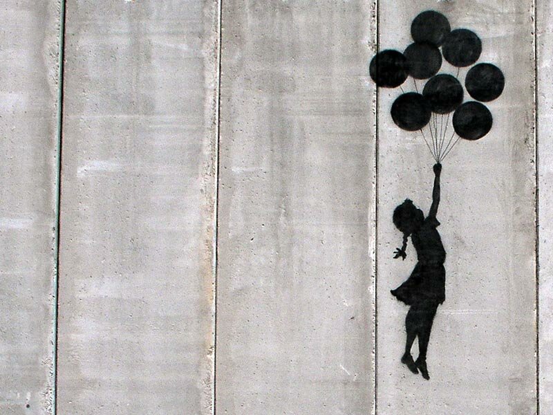balloon girl banksy wallpaper