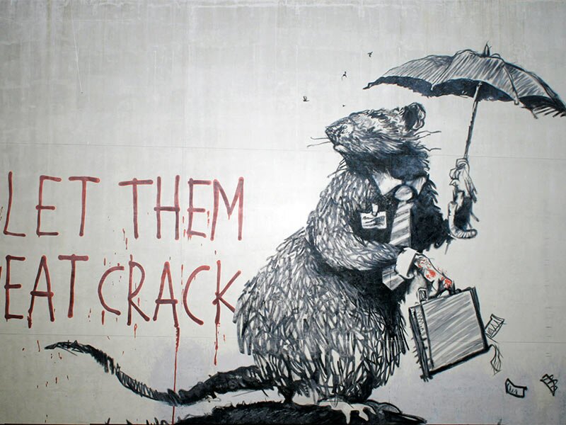 Let Them Eat Crack banksy wallpaper