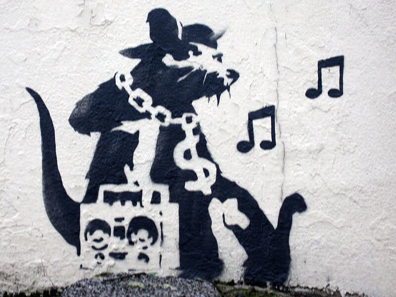Music Rat banksy wallpaper