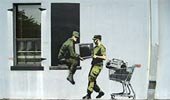 looting soldiers banksy desktop wallpaper